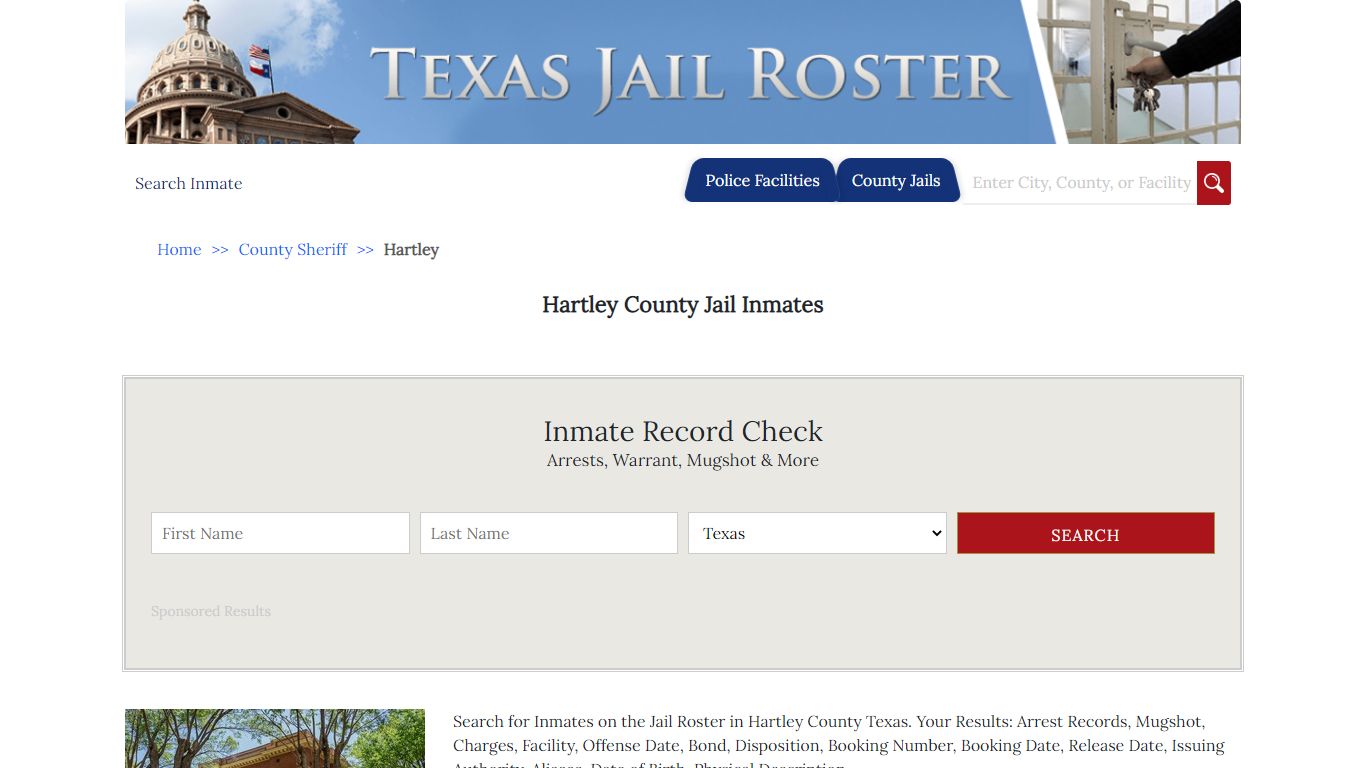 Hartley County Jail Inmates - Jail Roster Search