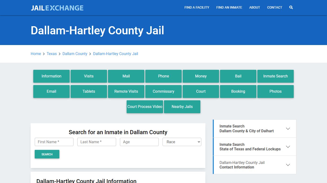 Dallam-Hartley County Jail Roster Lookup, TX, Inmate Search