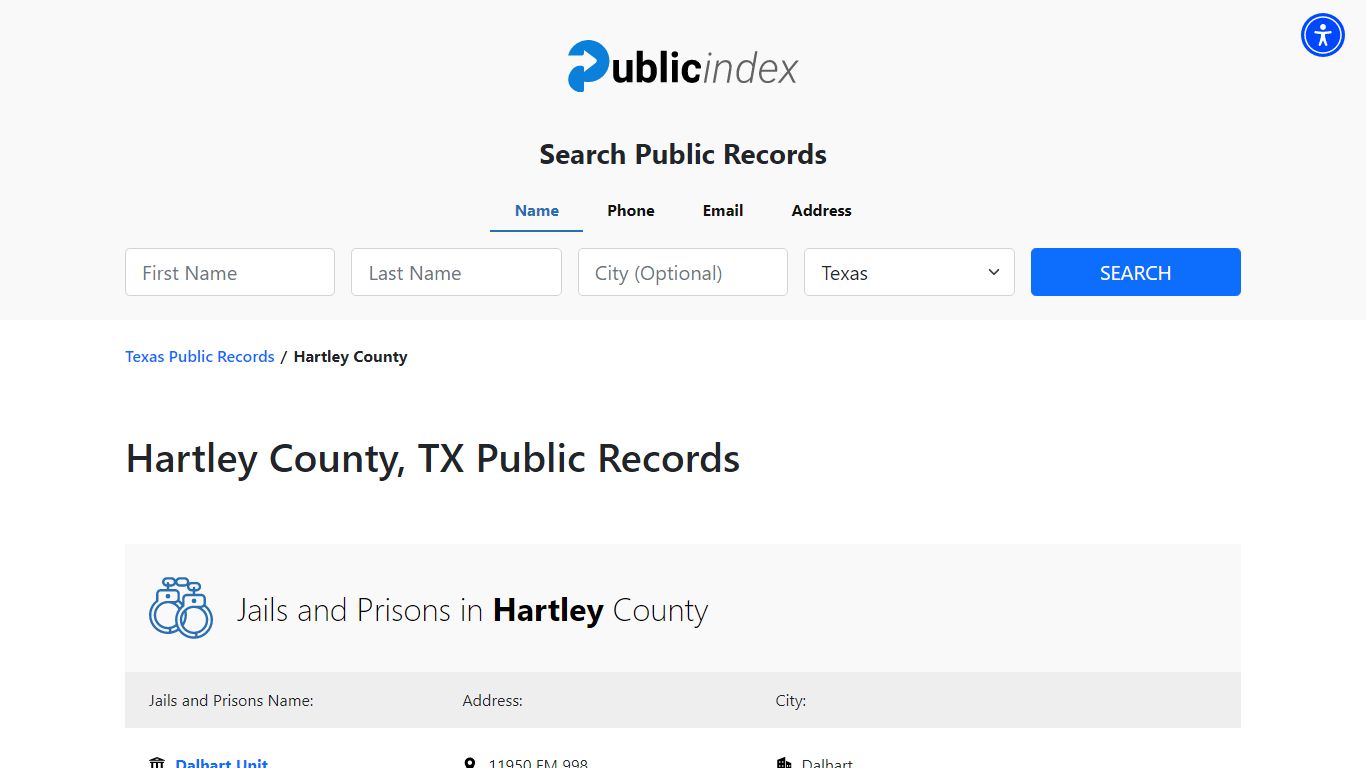 Hartley County, TX Public Court, Arrest and Inmate Records - ThePublicIndex